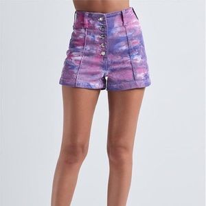 High waist Tie Dye Shorts